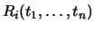 $R_i(t_1, \ldots, t_n)$