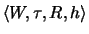 $\langle W, \tau, R, h\rangle$